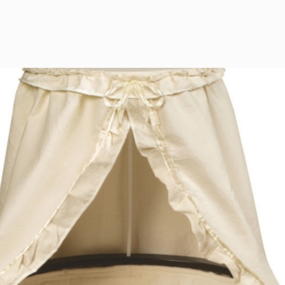 Oval 4 Piece Baby Bedding Set Satin Ribbon Canopy Skirt Fitted Sheet Liner